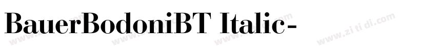 BauerBodoniBT Italic字体转换